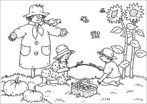 Çiftlik boyama sayfası,  coloring page, Sonbahar Çiftliği, 