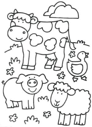 Çiftlik boyama sayfası,  coloring page, Hayvan Çiftliği Çizimi, 