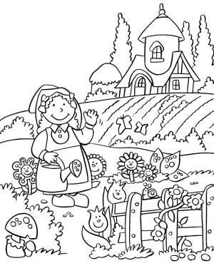 Çiftlik boyama sayfası,  coloring page, Güzel Çiftlik, 