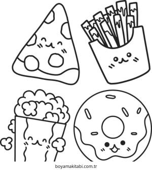 Fast Food boyama sayfası – yaratıcılığı geliştirir, keyifli zaman