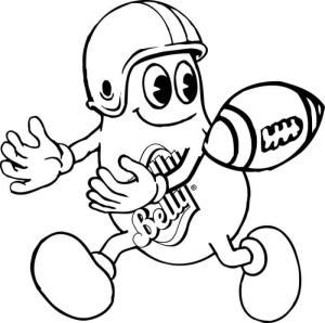 Fasulye boyama sayfası,  coloring page, Fasulye Rugby Oynamak, 