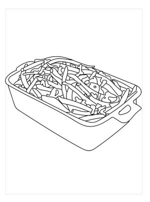 Fasulye boyama sayfası,  coloring page, Basit Yeşil Fasulye, 