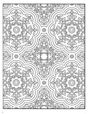 Fayans boyama sayfası,  coloring page, Dover Dekoratif Karo Güzel, 