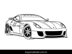Ferrari boyama sayfası – yaratıcılığı geliştirir, keyifli zaman