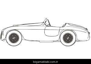 Ferrari boyama sayfası – sanatsal çalışma, çocuklar için