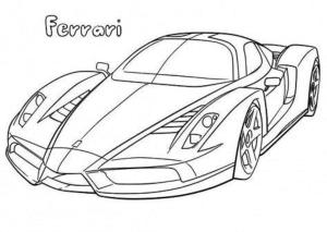 Ferrari boyama sayfası,  coloring page, Basit Ferrari, 