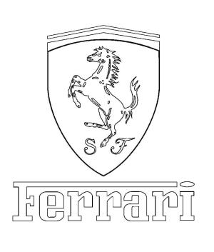 Ferrari boyama sayfası,  coloring page, Ferrari Sembolü, 