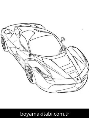 Ferrari boyama sayfası – yaratıcılık, eğlenceli etkinlik