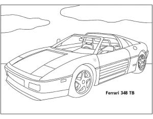 Ferrari boyama sayfası,  coloring page, Ferrari çiz 348 TB, 