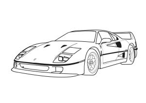 Ferrari boyama sayfası,  coloring page, Mükemmel Ferrari, 