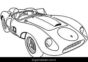 Ferrari boyama sayfası – evde etkinlik, ücretsiz yazdır