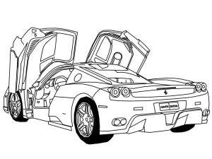 Ferrari boyama sayfası,  coloring page, Ferrari’yi havalı çiz, 