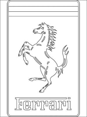 Ferrari boyama sayfası,  coloring page, Ferrari logosunu çiz, 