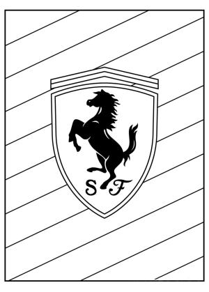 Ferrari boyama sayfası,  coloring page, Ferrari Logosu, 