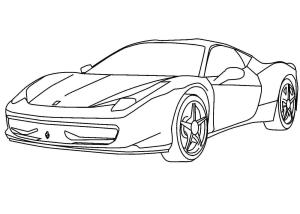 Ferrari boyama sayfası,  coloring page, Ferrari temel, 