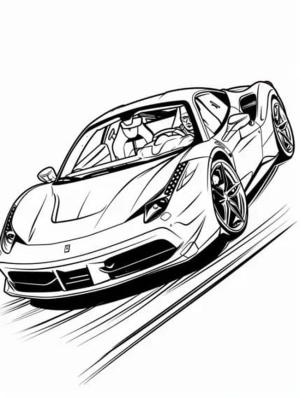 Ferrari boyama sayfası,  coloring page, Ferrari 3’i çiz, 