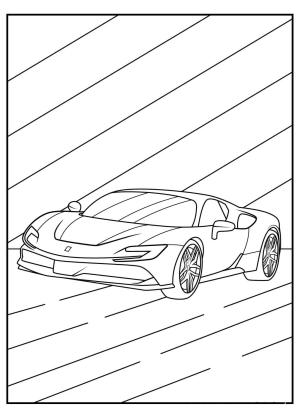 Ferrari boyama sayfası,  coloring page, Güzel Ferrari, 