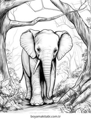 Fil boyama sayfası – ücretsiz yazdır, boyama etkinliği