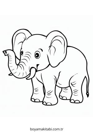 Fil boyama sayfası – boyama çalışması, yaratıcılığı geliştirir