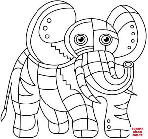 Fil boyama sayfası, Elephants coloring page, , elephants abstract elephant 