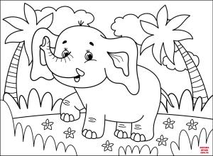 Fil boyama sayfası, Elephants coloring page, , elephants elephant 