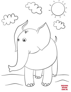 Fil boyama sayfası, Elephants coloring page, , elephants cute cartoon elephant 