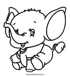 Fil boyama sayfası – yaratıcılık, eğlenceli etkinlik