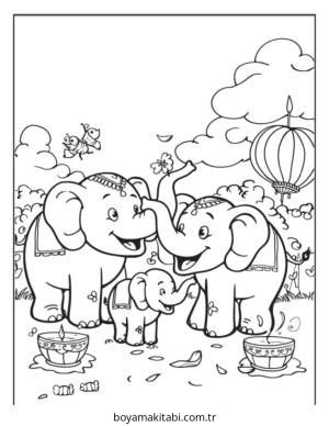 Fil boyama sayfası – yaratıcılığı geliştirir, keyifli zaman