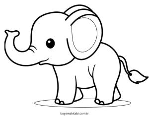 Fil boyama sayfası – eğitici aktivite, yaratıcılık