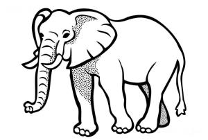 Fil boyama sayfası, Elephants coloring page, Temel Fil, 