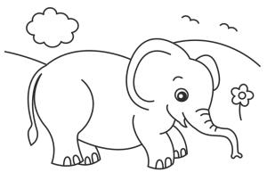 Fil boyama sayfası, Elephants coloring page, Inanılmaz Fil, 