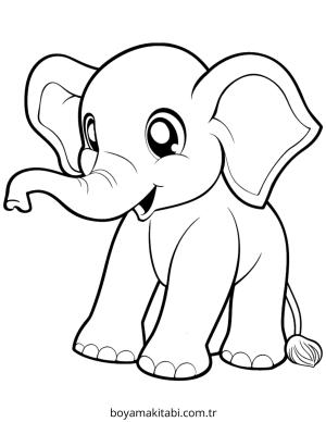 Fil boyama sayfası – sanatsal çalışma, çocuklar için