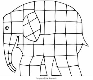 Fil boyama sayfası – PDF indir, sevimli karakter