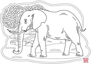 Fil boyama sayfası, Elephants coloring page, , elephants elephant 