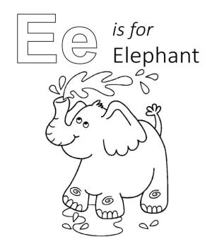 Fil boyama sayfası, Elephants coloring page, E Fil Içindir, 