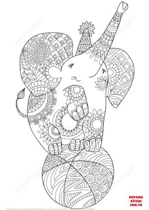 Fil boyama sayfası, Elephants coloring page, , elephants cute elephant zentangle 