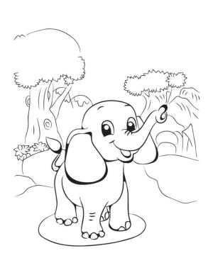 Fil boyama sayfası, Elephants coloring page, Sevimli Fil, 