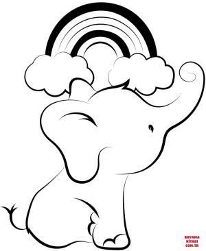 Fil boyama sayfası, Elephants coloring page, , elephants cute baby elephant 