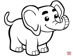 Fil boyama sayfası, Elephants coloring page, , elephants cute baby elephant 