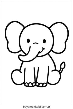 Fil boyama sayfası – eğlenceli etkinlik, el becerilerini geliştirir