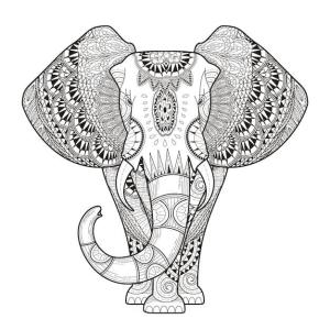 Fil boyama sayfası, Elephants coloring page, Fil Mandala Yürüyüşü, 