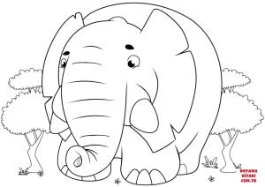 Fil boyama sayfası, Elephants coloring page, , elephants cute cartoon elephant 