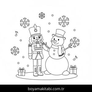 Fındıkkıran boyama sayfası – el becerilerini geliştirir, boyama çalışması