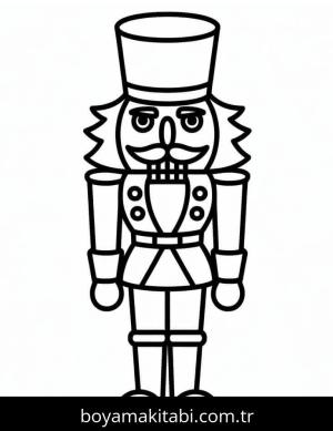 Fındıkkıran boyama sayfası – sevimli karakter, sanatsal çalışma