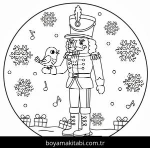 Fındıkkıran boyama sayfası – çizgi film temalı, basit çizim