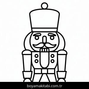 Fındıkkıran boyama sayfası – basit çizim, kolay boyama