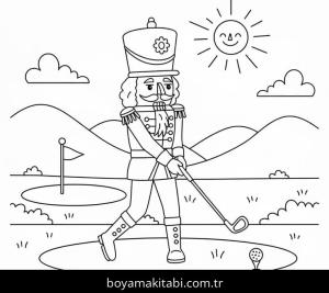 Fındıkkıran boyama sayfası – eğlenceli etkinlik, el becerilerini geliştirir