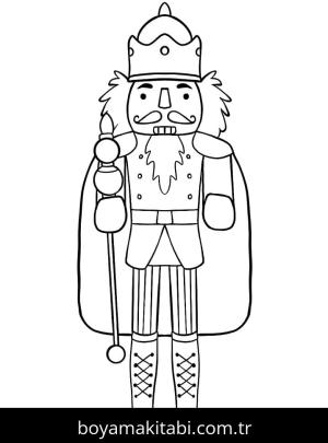 Fındıkkıran boyama sayfası – sevimli karakter, sanatsal çalışma