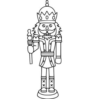 Fındıkkıran boyama sayfası,  coloring page, Fındıkkıran bir sopa tutuyor, 