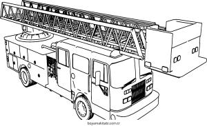 Fire Truck boyama sayfası – yaratıcılık, eğlenceli etkinlik